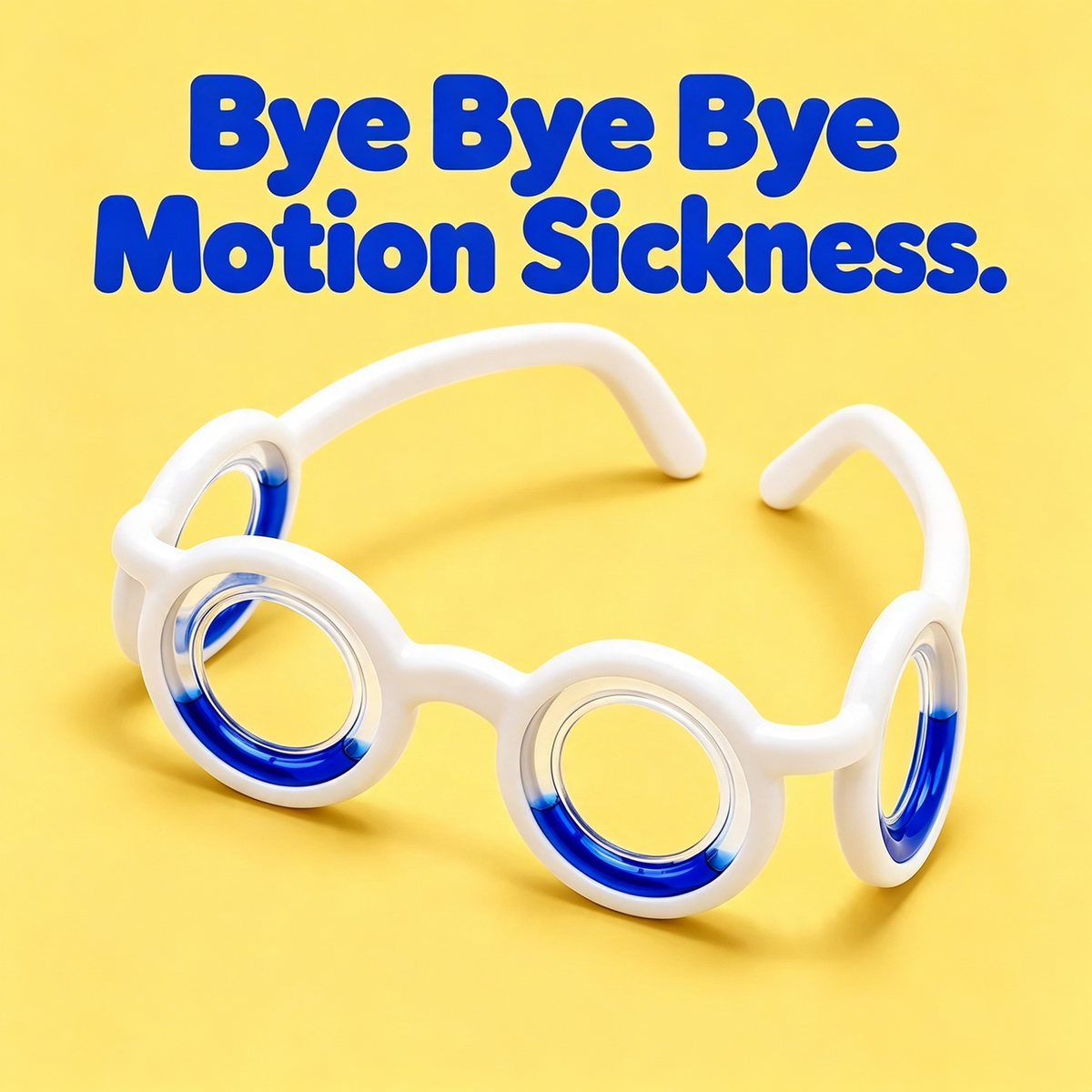 Stylish White Anti Motion Sickness Glasses, Anti Car Sickness Glasses for Car Rides, Plane, Boat, Cruise & VR Gaming Travel Essentials