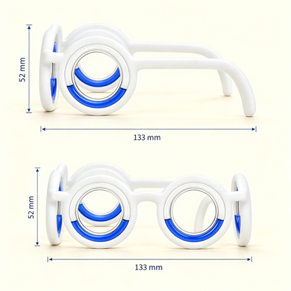Stylish White Anti Motion Sickness Glasses, Anti Car Sickness Glasses for Car Rides, Plane, Boat, Cruise & VR Gaming Travel Essentials