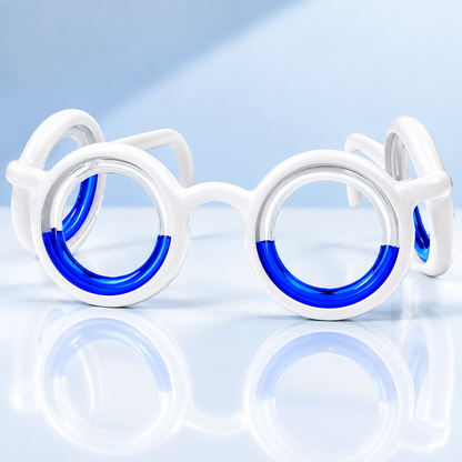 Stylish White Anti Motion Sickness Glasses, Anti Car Sickness Glasses for Car Rides, Plane, Boat, Cruise & VR Gaming Travel Essentials