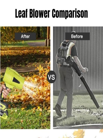 Rechargeable Cordless Turbo Blower | High Airflow Handheld Electric Leaf Blower for Lawn, Garage & Car Detailing